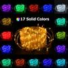 100ft Outdoor LED Rope Lights, IP68 Waterproof 25 Color Changing String Lights with 149 Modes, Warm White&RGB Twinkle Fairy Tube Light for Christmas