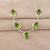 Peridot Gemstone Sterling Silver Handmade Necklace, 925 Silver Peridot Jewelry, Engagement Necklace RN-1-6