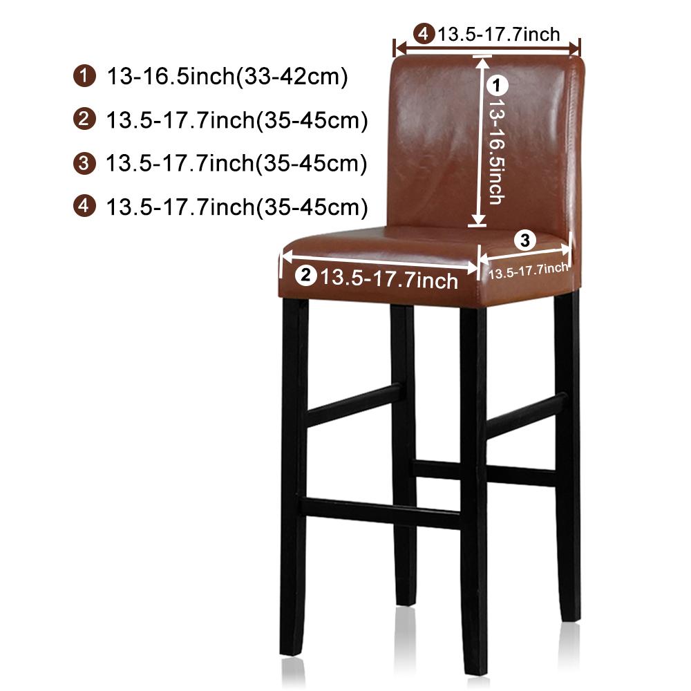 Stretch Fabric Bar Chair Covers Short Back Washable Seat Protectors For Dining Room Kitchen Hotel Banquet