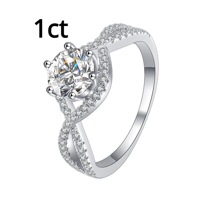 D цвет 1 карат муассанит S925 серебряное кольцо кольцо с муассанитом женские серебряные украшения обручальное кольцо с бриллиантом обручальное кольцо подарок для подруги