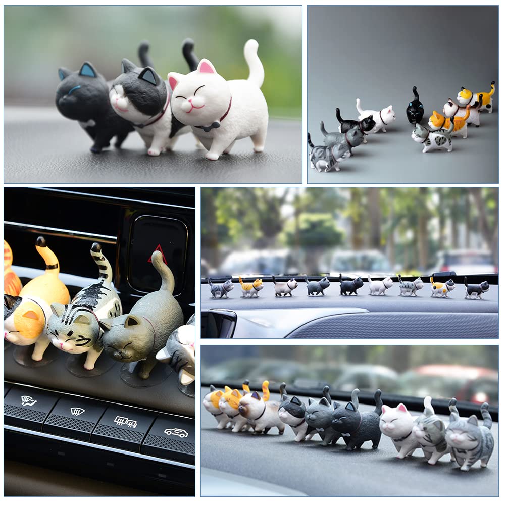 AAGWW рабочая фигурка фигурка кота котенок игрушечный набор мини-игрушка фигурка кот персонаж день рождения аксессуары темный (9 штук)