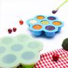 Large Baby Silicone Complementary Food Box Storage Box Silicone 7 Holes Ice Lattice Food Grade Silicone Ice with Lid