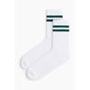 H M Socks wHite Forest Green