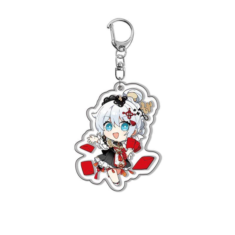 6 см Ключницы из игры Honkai Impact 3 Киана Каслана Двусторонние Мультяшные Фигурки Брелок для Женщин Мужчин Автомобиля Сумки Подвески Подарки