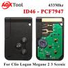MGRT1 для карты Renault карта Renault Megane II карта Scenic II Grand Scenic 433 МГц PCF7947 ID46 Пульт Renault карта Megane карта Scenic