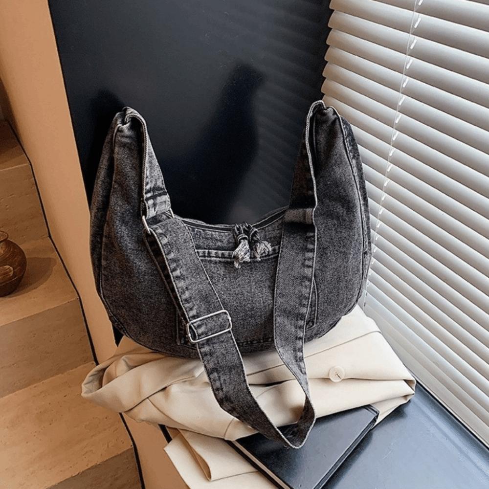 Versatile Denim Shoulder Bag Vintage Satchel Bags Casual Cross Body Bag Girls