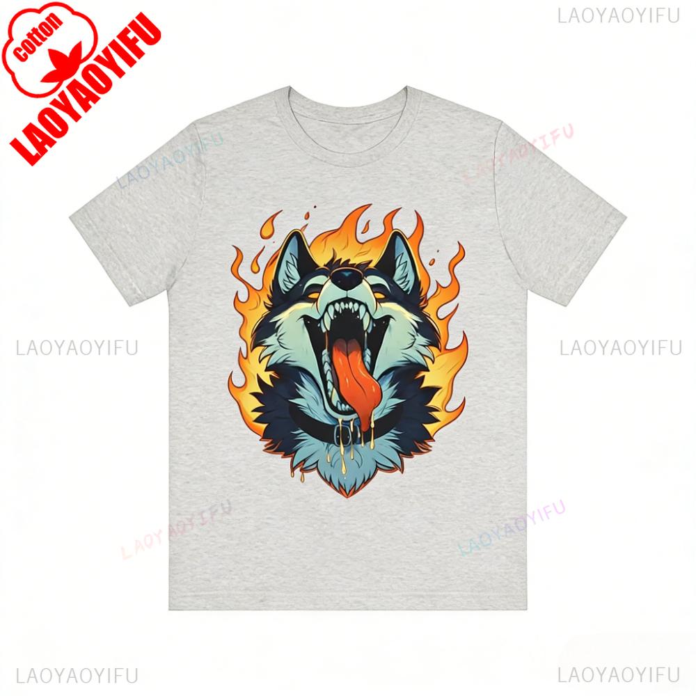 Yiff in Hell Футболка с мехом Фурсона Фандом Футболка Горячая Волк с мехом Напечатанная Футболка Современная и Модная Мужская Футболка Косплей Ролевая Игра Топы