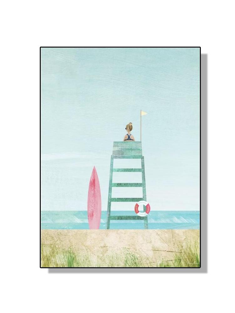 Абстрактное летнее плавание, прыжки, серфинг, морской пейзаж, постеры, холст, картина, минималистичная настенная картина, принт, гостиная, домашний декор