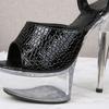Women's New One Word Belt Sandals Summer Fashion All-match Net Red Sexy High Heels Stilettos 13cm Heel 3cm Platfrom LFD