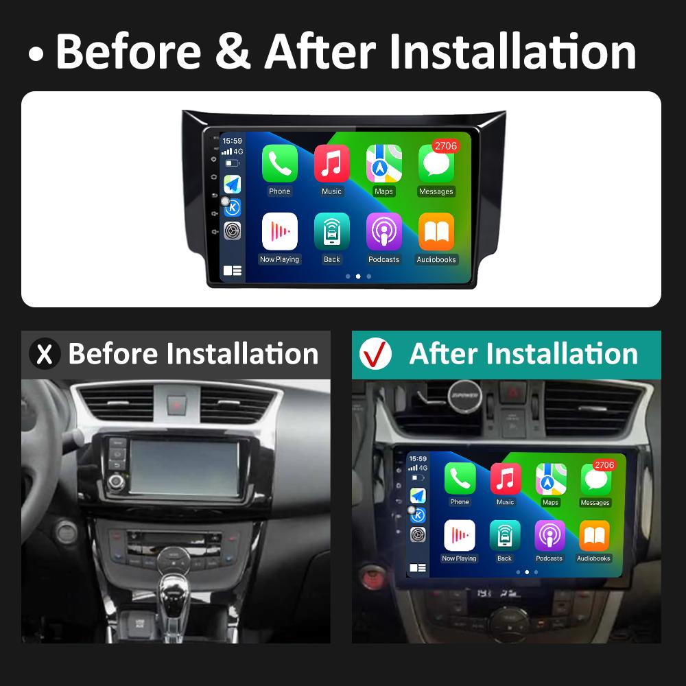 DSP Стерео Беспроводной Carplay Для Nissan Sylphy B17 Sentra 12 2012 2013 2014 2015 - 2018 WIFI Авто Аудио Видео Мультимедийный Плеер BT