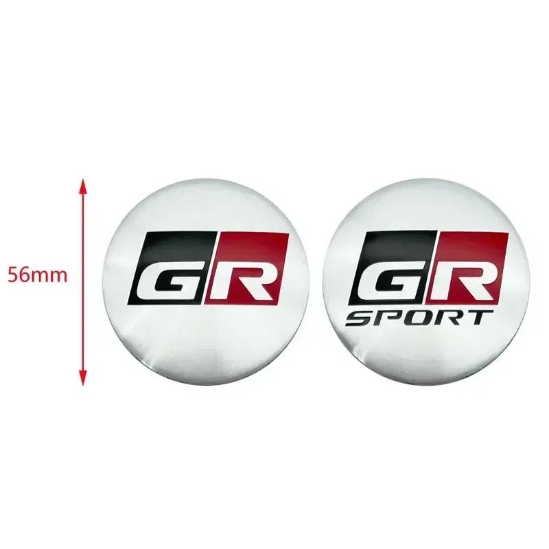56/60/65MM Car Wheel Rims Center Hupcaps Stickers for Toyota GR Sport Camry Corolla Hilux TRD Rav4 Prius C-HR Yaris Accessories