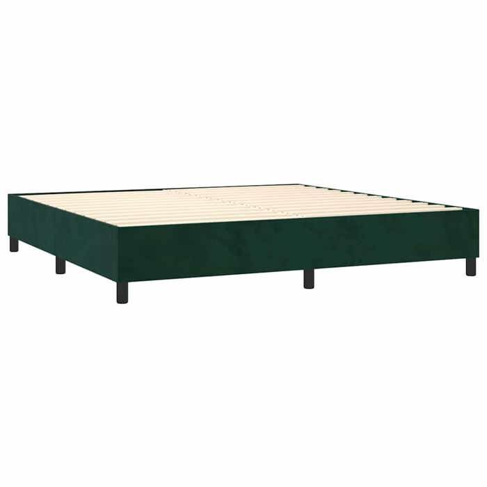 Maison Exclusive - Sommier à lattes de lit et matelas Vert foncé 200x200cm Velours