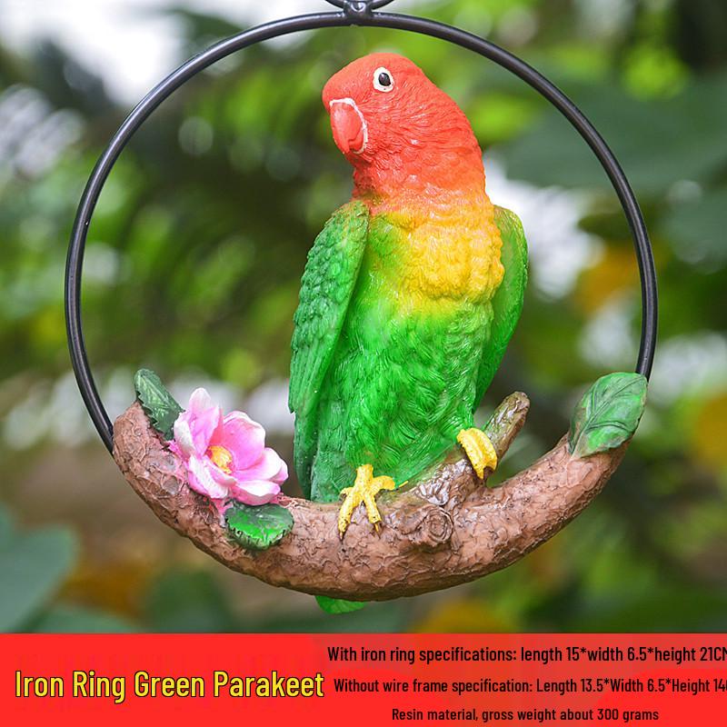 Настенные полимерные фигурки птиц серии Parrot - Подвесные украшения, миниатюры для сцены