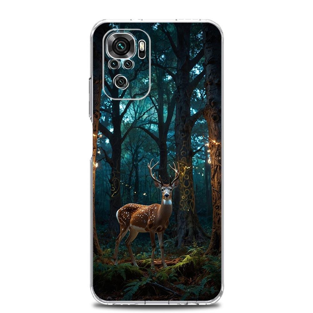 Чехол для телефона для Xiaomi Redmi Note 15 14 13 12 4G 10 11 Pro Plus 5G 14C 13C 12C 10C Прозрачный Мягкий ТПУ Чехол Охота на оленей