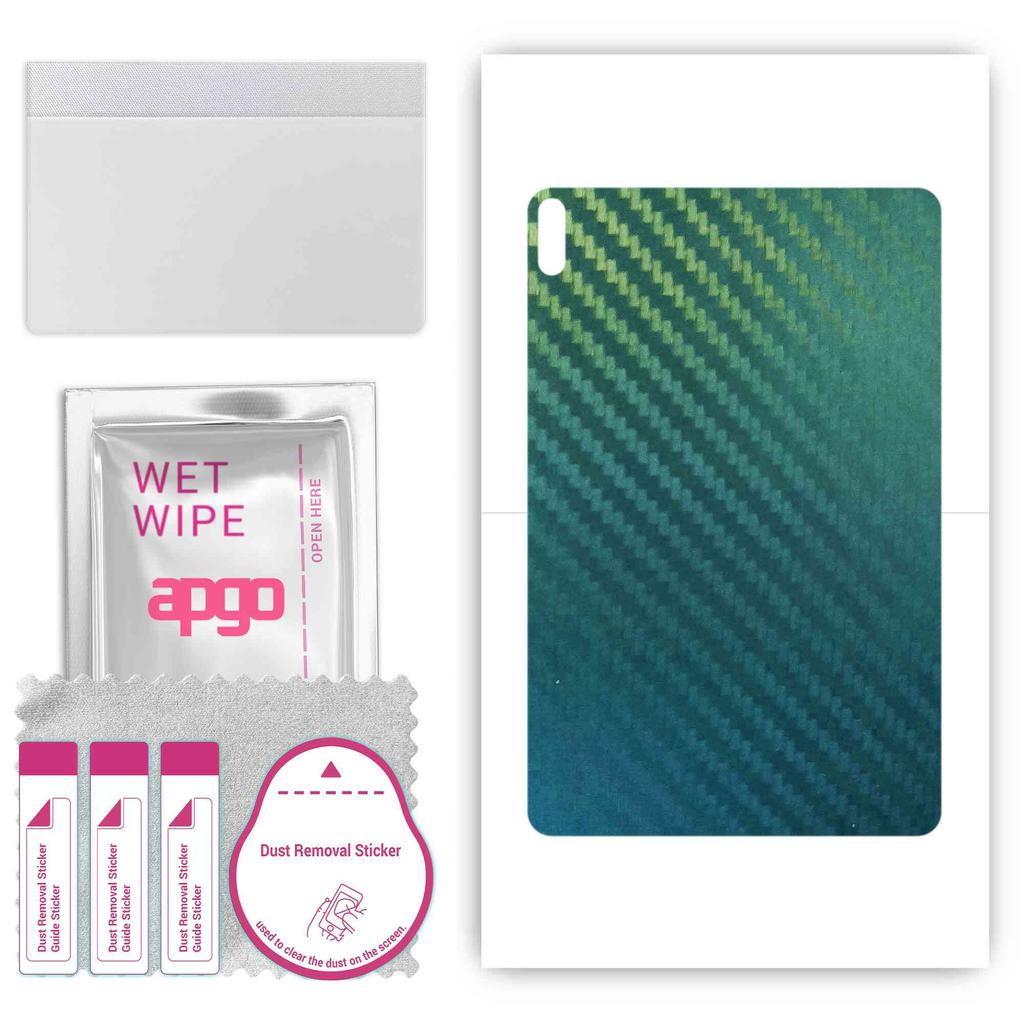 apgo Protective Skin Sticker for the back compatible with Huawei MatePad Pro 10.8, Wrap Film, Foil, Vinyl - Pattern Carbon Chameleon CAKA1