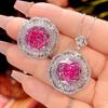 Jewelry Copper Bottom Gold Plated Rose Cut Dragon Fruit Color Set Female 14Mm