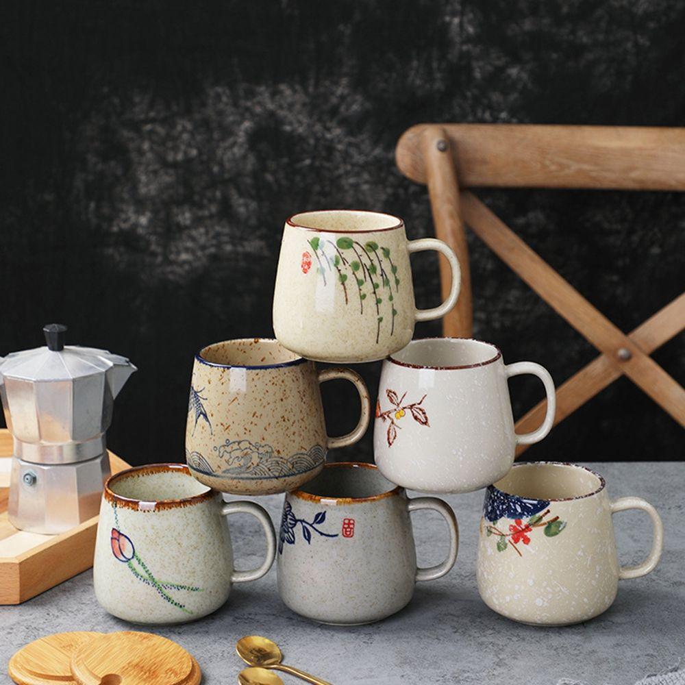 Glazed Handmade 380ml Household Large Capacity Simple Creative Water Cup Mug Coffee Cup Drinkware