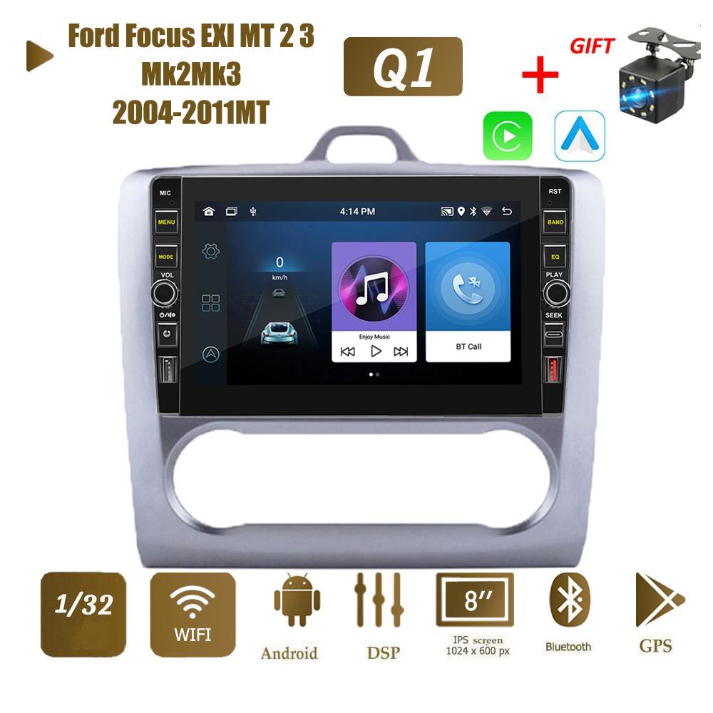 8-дюймовый автомобильный радиоприемник на базе Android для Ford Focus EXI MT AT 2 3 Mk2 Mk3 2004-2011 с кнопочной ручкой, мультимедийный плеер, навигация, GPS 1 + 32 ГБ