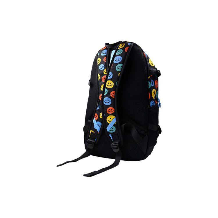 Converse Smiley Face Print Large Capacity Sports Backpack Unisex Backpack Black 10022408-A06