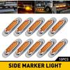 10PCS 6.5" Lights Marker LED Truck Trailer RV Oval Side Light Amber/Red/White