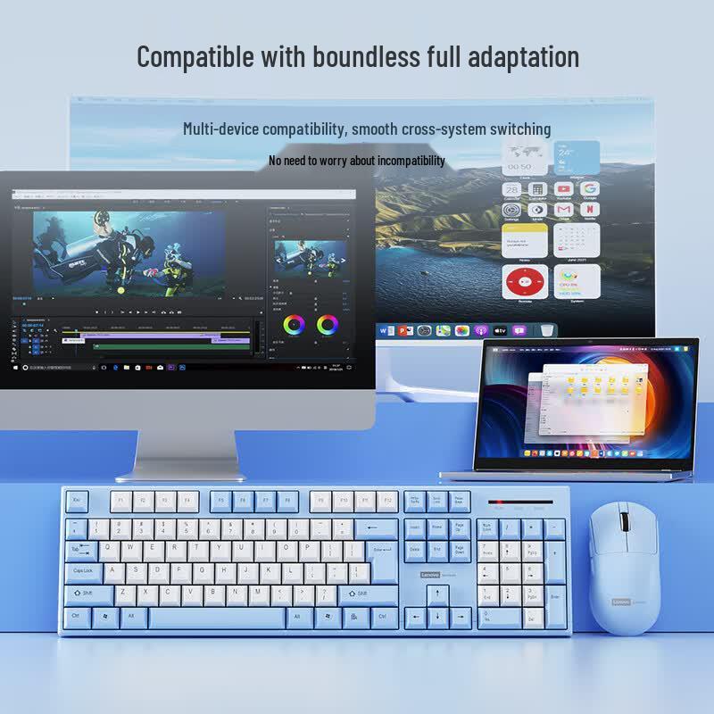 Lenovo Quiet Wireless Mechanical Feel Office Keyboard