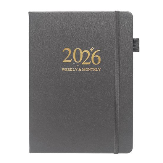 Планировщик 2026 года Блокнот А5 144 листа Твердый переплет Ежедневник Календарь Многофункциональный Расписание для баланса работы и личной жизни для путешествий, колледжа, дома