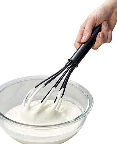 [BLKP] Pearl Metal 4-Piece Kitchen Tool Set (Black, G-8126) - Made In Japan: Spatula, Ladle, Tongs, and Whisk, Nylon. Limited Edition.