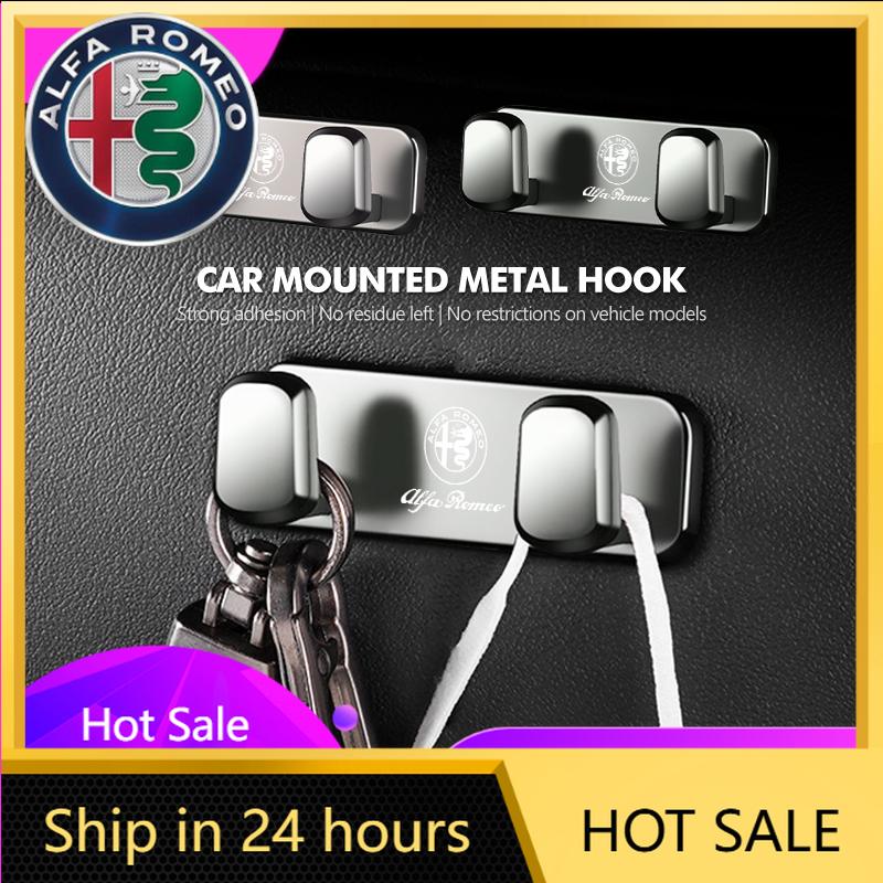 Car Stickers For Alfa Romeo Multi-functional Car Logo Self Adhesive Hook Key Storage Holder Fasten Holder Accessories For Alfa R