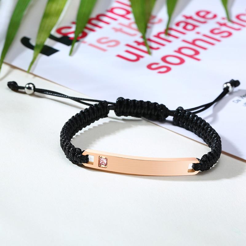 Xiaomi Vnox персонализированные плетеные браслеты ручной работы для пар из нержавеющей стали AAA CZ камень для женщин и мужчин подарок на день рождения, годовщину