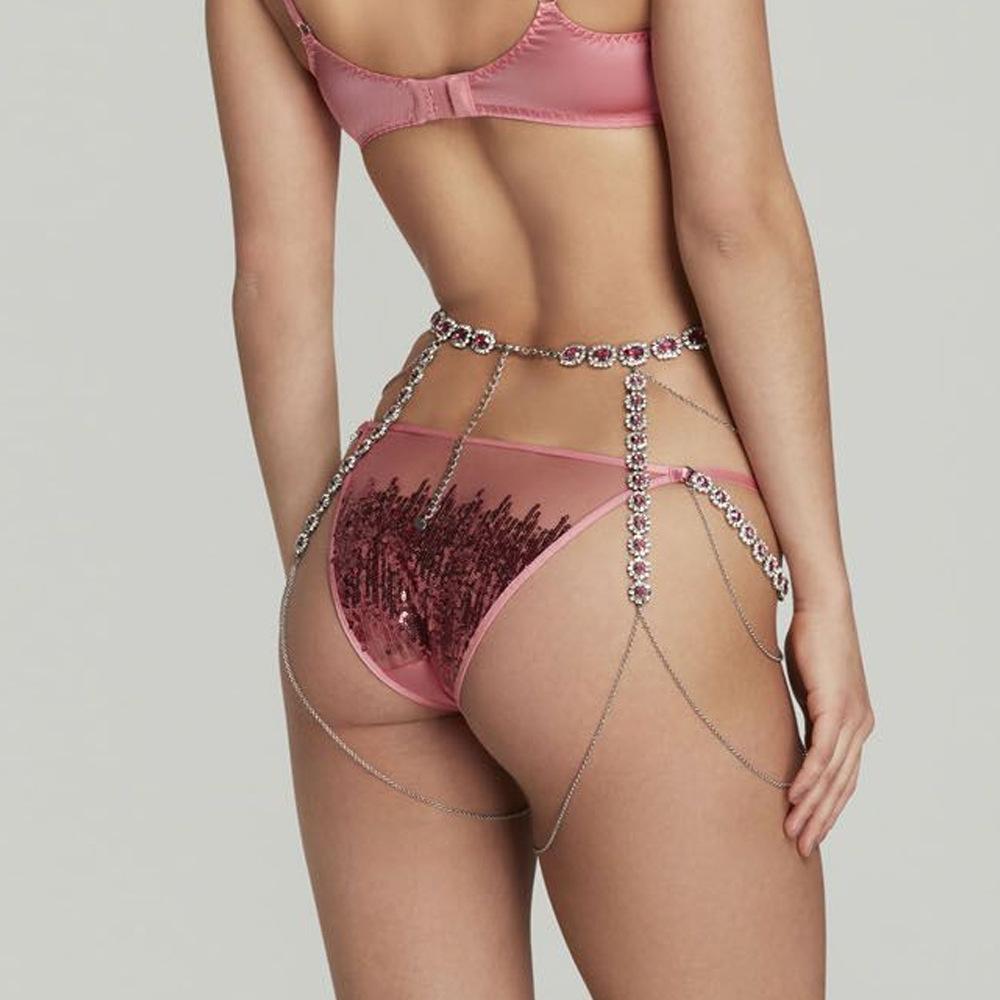 Многослойная цепочка на ногу со стразами Летняя сексуальная цепочка на тело для бикини Аксессуары Цепочка на ногу