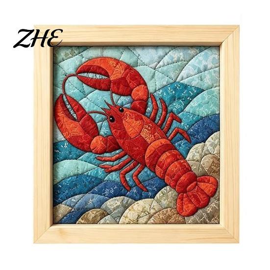 Relaxing Art Projects No-Sew Japanese Fabric Kit, DIY Mosaic Kits for Adults Beginners, Quilted Wall Collage Craft with Frame & Tools, Kits,