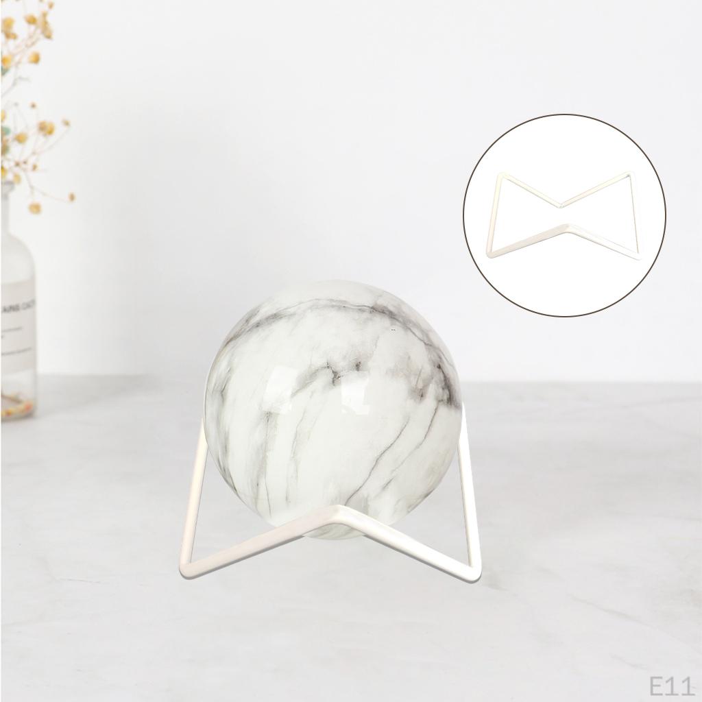 1pc Geometric Iron Stand for Ball Skirt Agate Specimens Golf Tennis Baseball Shells Small