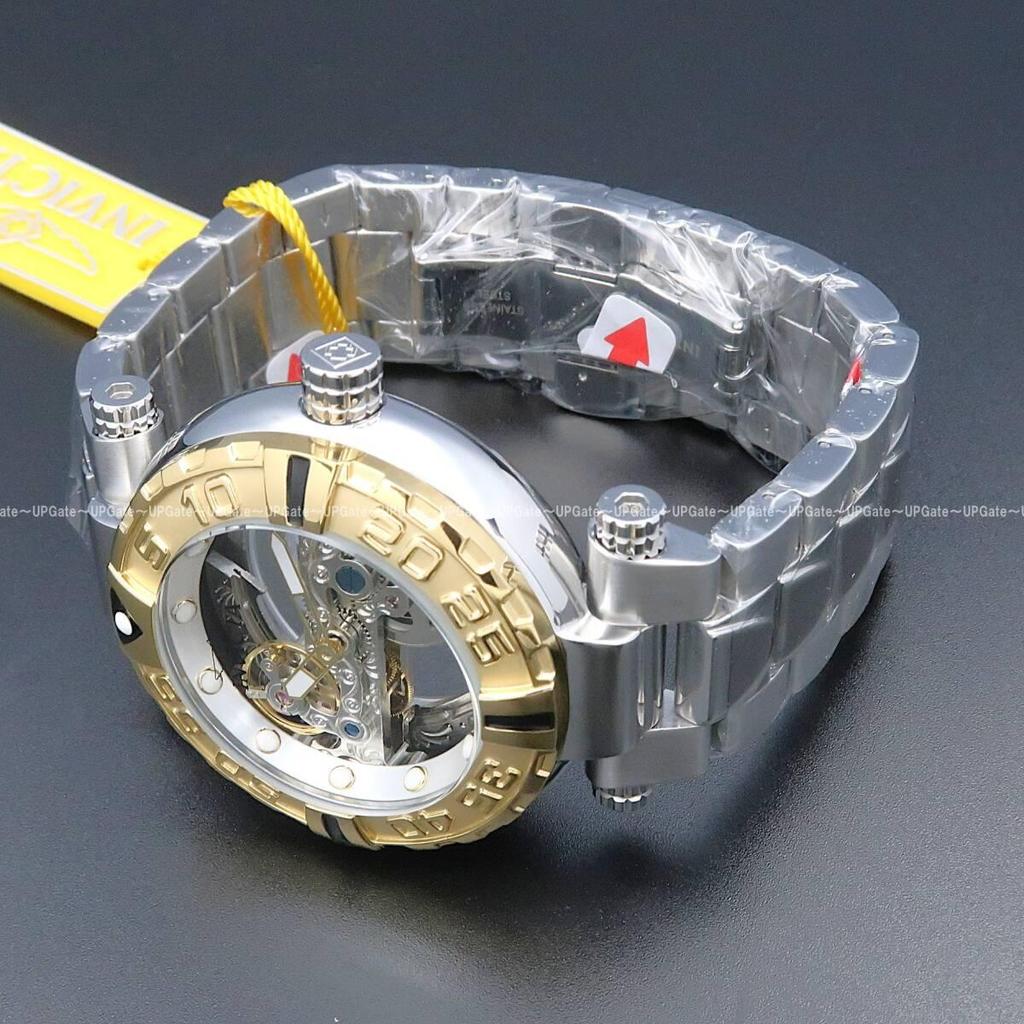 Б/у Супер популярныеАвтоматический заводСкелетонДвухцветные INVICTA Subaqua 49504 Invicta Subaqua Серебро Золото