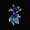 Elegant Enamel Koi Brooch - High-End Goldfish Pin for Women