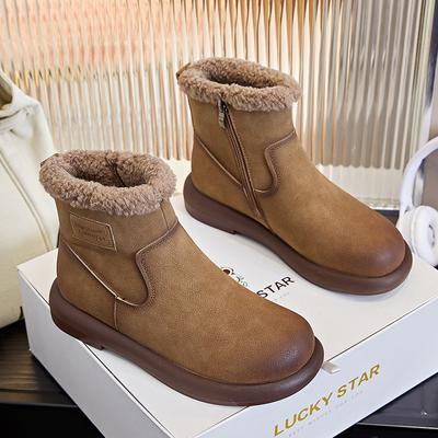 Новые туфли для женщин. Ботинки из натуральной кожи. Классические ретро-ботинки. Женские высокие кожаные повседневные туфли. Теплые плюшевые зимние ботинки.