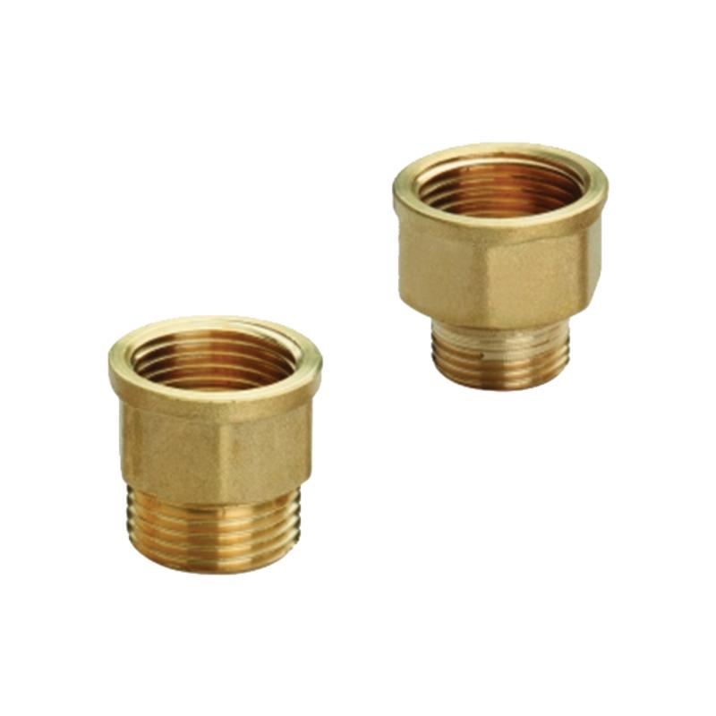 Socket connector, external thread 1 inch, internal thread 1 1/4 inch BSP for hose, brass 04051577