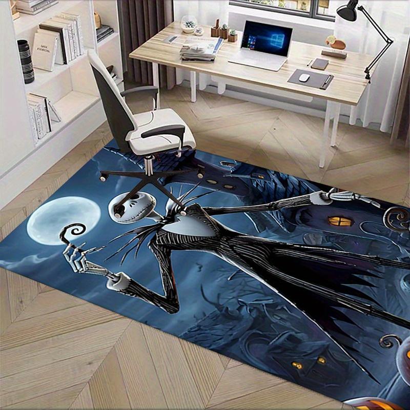Office Rug Jack Skellington, Halloween Town theme 3D Printed Anti-Slip Rug-Machine Washable for Living Room
