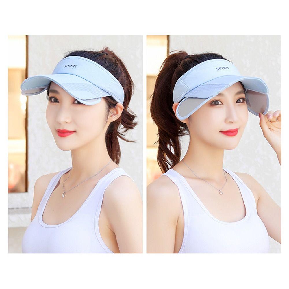 Быстросохнущая спортивная кепка с выдвижными полями бейсбольная кепка повседневная пустая верхняя солнцезащитная шляпа для женщин