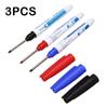 3 шт. Водонепроницаемые перманентные цветные ручки с глубоким отверстием и длинной головкой маркеры
