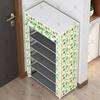 Multi-Layer Indoor Shoe Rack with Curtain