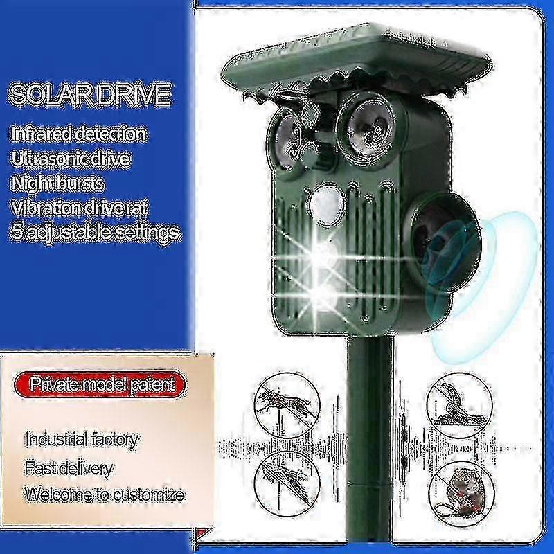 Ultrasonic Solar Deer Repeller - 5 Adjustable Modes - Get Rid Of Deer In 48 Hours-qh BB