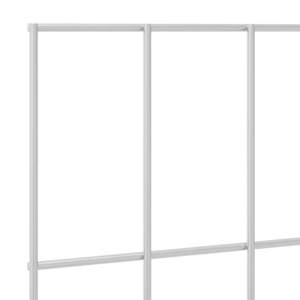Garden Fence with Posts 12 pcs 35 x 30 cm Mesh Galvanized Steel