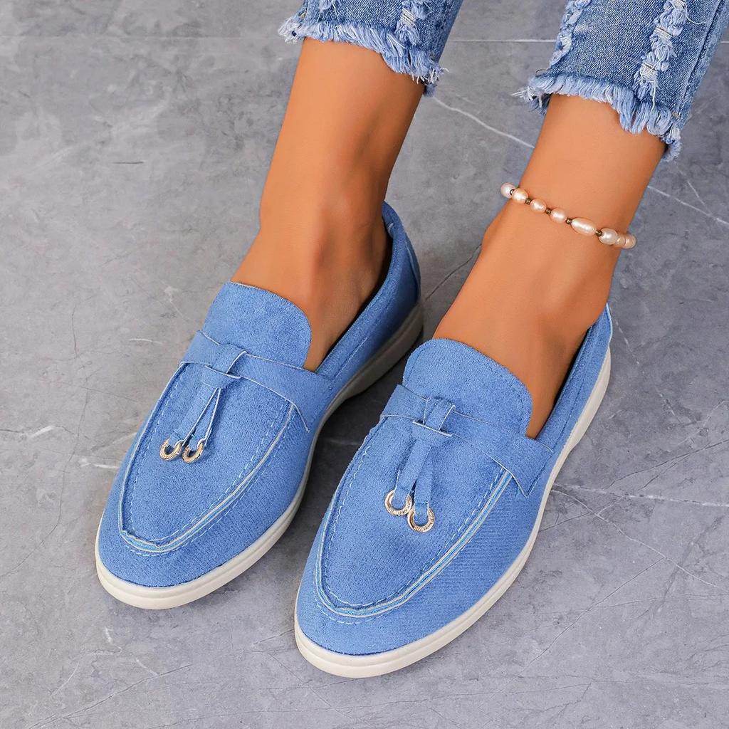New Loafer Shoes Women Soft Leather Retro Step On Thick Sole Flat Bottom Comfortable Single Designer Shoes Mary Jane Shoes