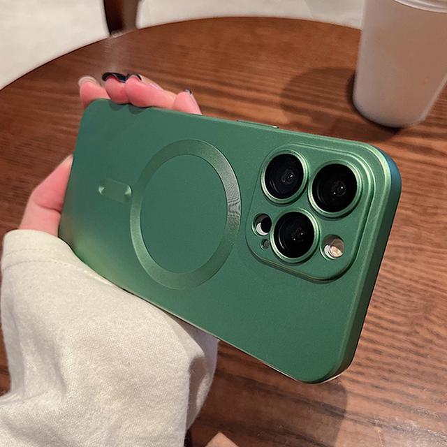Матовый защитный чехол для камеры для Iphone 14 13 12 11 Pro Max X Xr Xs Max Plus, магнитный чехол для беспроводной зарядки