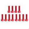 12 шт. Болты из алюминиевого сплава для держателя фляги велосипеда, красные