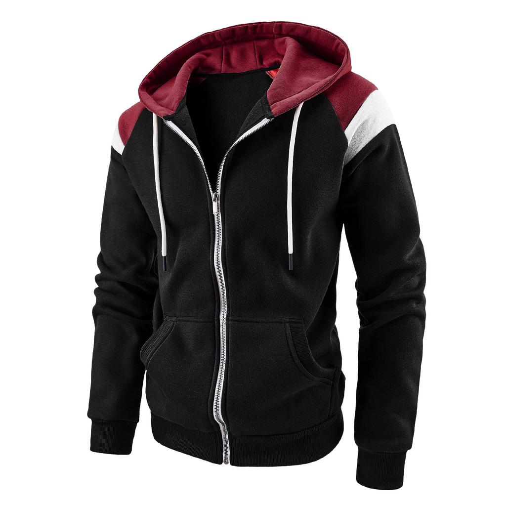 Men's Hoodie Fleece Cool Casual Winter Apparel Hoodies Sweatshirts Casual Sports Cardigan Long Sleeved Zipper Top Men Clothing