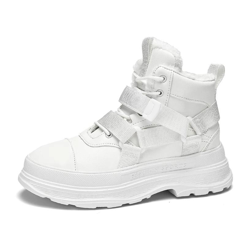 Горячая мужская зимняя повседневная обувь, модная универсальная обувь для мужчин, ботильоны, мужские бархатные утолщенные повседневные кроссовки Gaobang, обувь