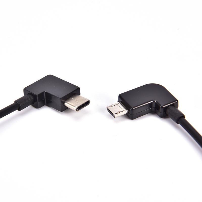 4" Кабель Micro USB под углом влево на Type C OTG для портативного цифрового ЦАП-усилителя