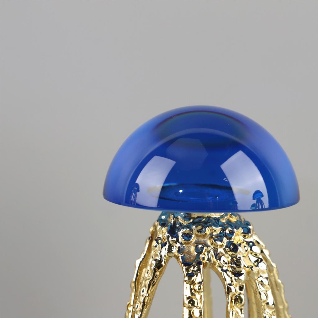 Modern Minimalist Crystal Jellyfish Ornaments Metal Ocean Art Living Room Bedroom Hotel Home Accessories Table Decoration