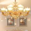 European Chandeliers Luxury Villa Living Room Chandelier Simple Atmosphere Bedroom Candle Crystal Lamp Warm Restaurant Lights
